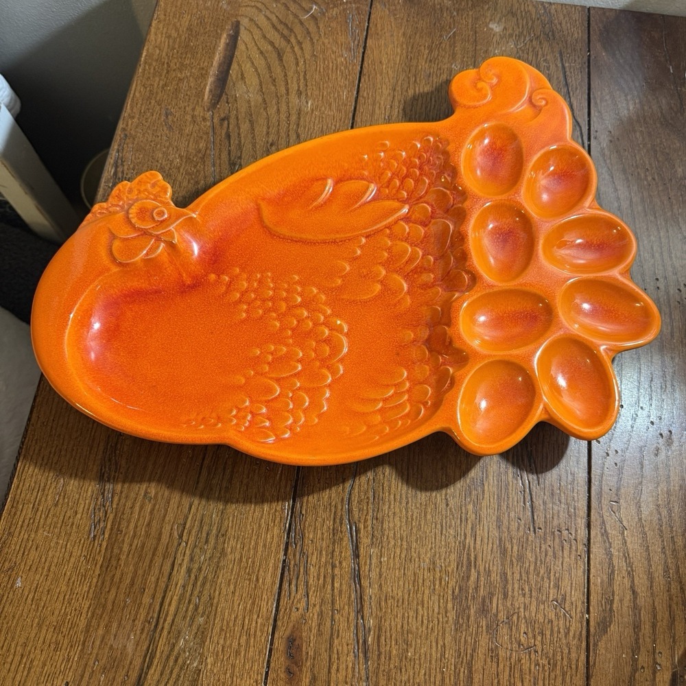 Vintage Royal‎ Haeger Egg Dish RARE Chicken 15"x11" (see description)